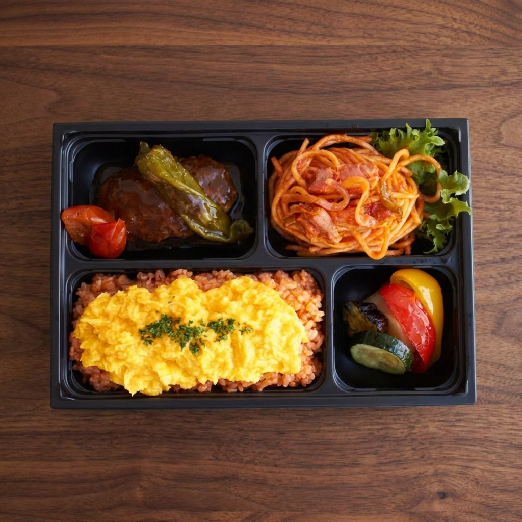 峯野牛ハンバーグ入り洋食弁当