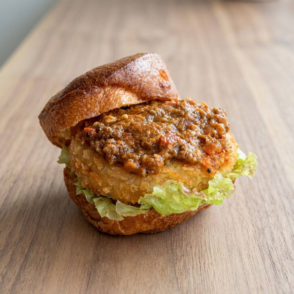 ポップオーバーサンド キーマカレーとコロッケ